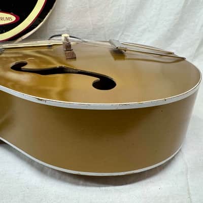 Kay K130 K-130 Archtop Guitar with Chipboard Case 1950s - Gold / Goldtop image 19