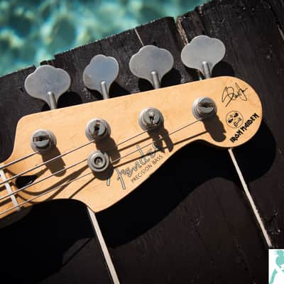 First Gen Fender Precision Bass PB-110SH  - Steve Harris P Bass from Iron Maiden - Lake Placid Blue - Crafted in Japan CIJ image 5