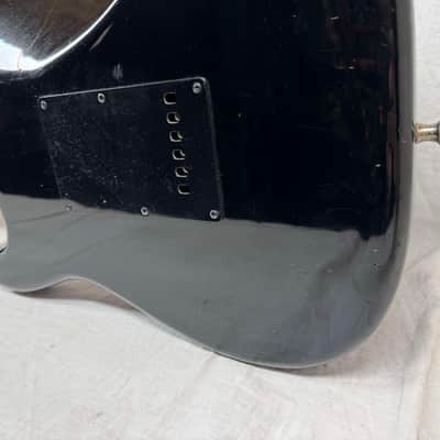 Squier by Fender MIJ Made In Japan Stratocaster Guitar with Floyd Rose + EMGs Upgrades + Case 1985 - 1986 - Black / Maple neck image 14