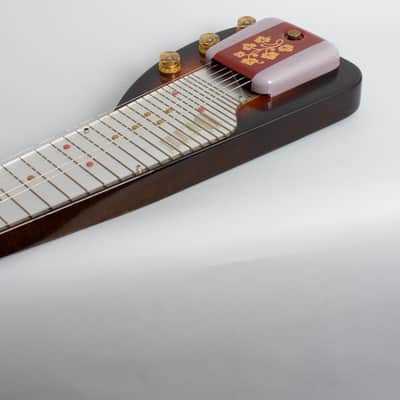 Gibson  BR-1 Ultratone Owned and Used by Elliott Sharp Lap Steel Electric Guitar (1951), original brown hard shell case. image 7