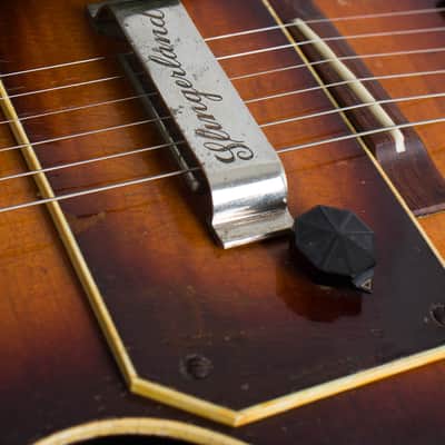 Slingerland  Songster Model 401 Solid Body Electric Guitar (1936), ser. #132, original black hard shell case. image 12