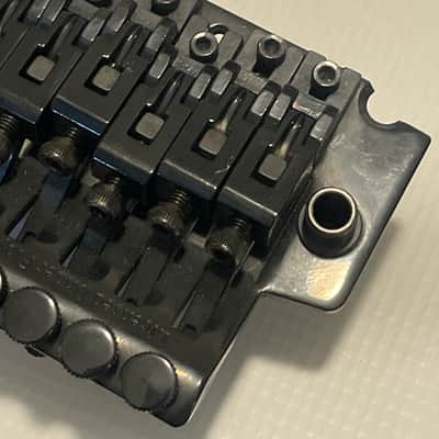 2000's Jackson Dinky Guitars JT-580LP Black Licensed Floyd Rose Tremolo Guitar Bridge image 13