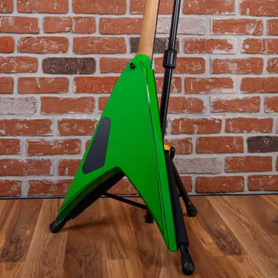 Jackson USA Custom Shop One Off King V Slab Top Kawasabi Green Nitro Studio Relic with Rear Black Pin Stripes 2025 w/OHSC image 9