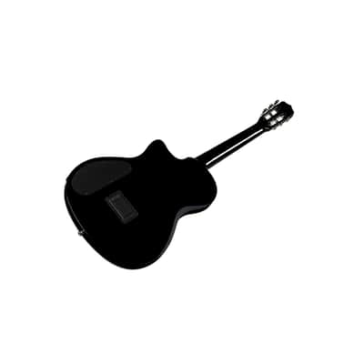 Cordoba Stage Nylon 6-String Electric Guitar with Gig Bag (Black Burst) image 7