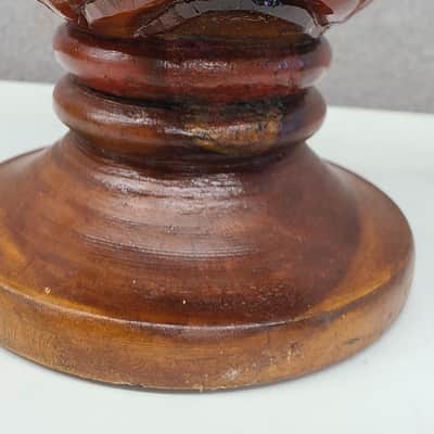 Djembe Drum African Hand Carved W/ 7" Goat Skin Head Height 12" image 13