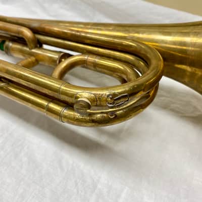Weyman 'Keystone State' Brass G-D Tenor Bugle, c- Early 1900's image 4