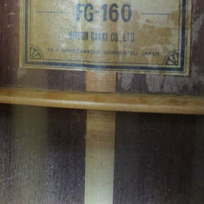 Yamaha FG-160 Acoustic Guitar Japan image 10