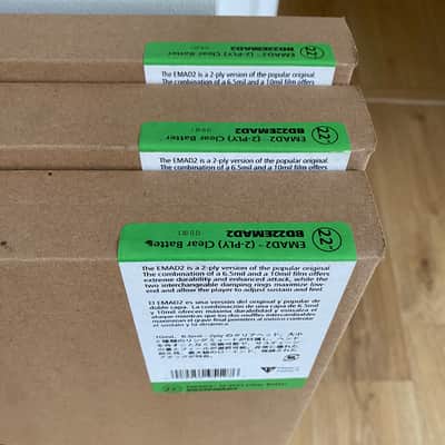 3 x Unopened Unused Evans BD22EMAD2 EMAD Clear Batter Bass Drum Head - 22" 2013 - 2020 - Clear image 3