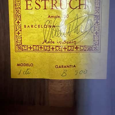 Juan Estruch 1981 Model 1 "Chet Atkins" Signed Yellow Label, Concert Classical Guitar image 5
