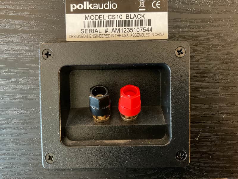 Polk Audio CS10 Center Channel Speaker (Single, Black) image 1