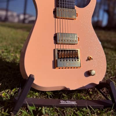 Skervesen Raptor 7 Evertune 2024 - Gloss Sparkle Shell Pink Top, Natural Back image 17