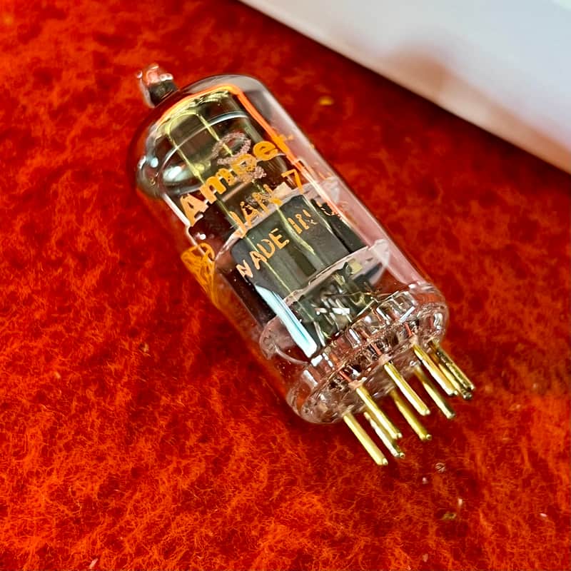 JAN Amperex ECC88/ 6DJ8 Audio preamplifier valve C 1960 Original vintage USA phone valve image 1