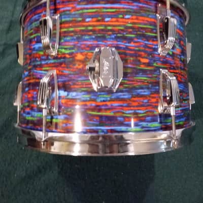 Ludwig 9X13 TOM EARLY 80'S - PSYCHEDELIC RED WRAP image 6