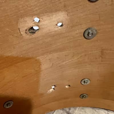 Slingerland 1970s 22 Kick Drum Shell Chrome Over Wood image 10