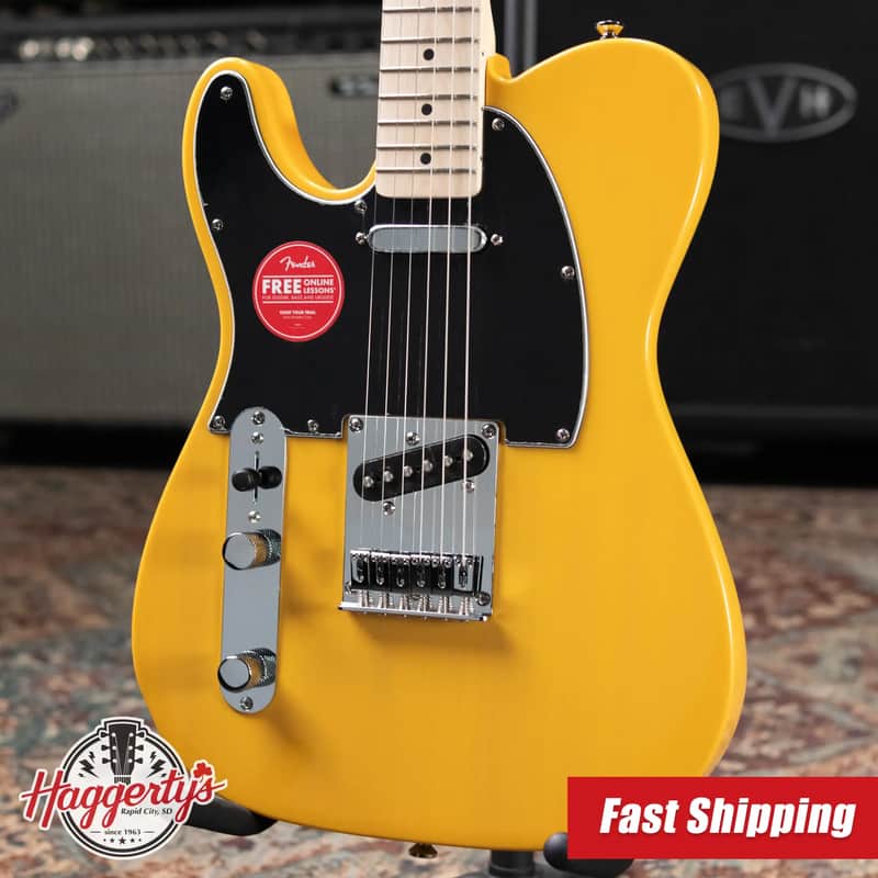 Squier Affinity Series Left-Hand Telecaster Electric Guitar - Butterscotch Blonde image 1