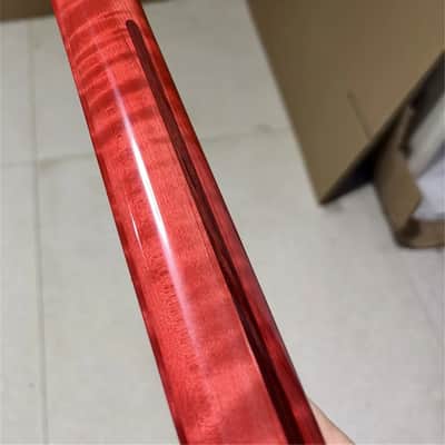 22 fret Red flame Maple Electrick Guitar neck gloss 25.5 in for parts image 6