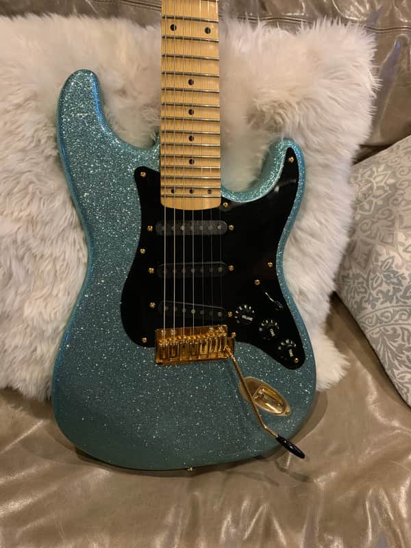 Fender Crazy Rare-Custom Shop  7 String Stratocaster 'Alex Gregory' Blue Sparkle image 1