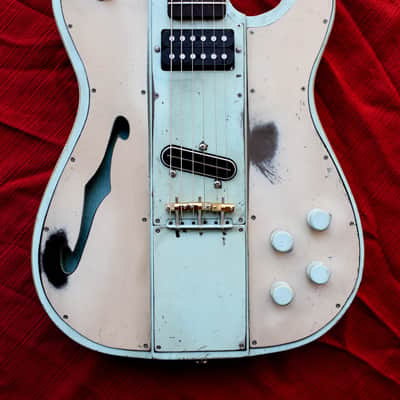Dax&Co. Ironhorse Deluxe 2022 Aqua/Cream Guitar W/ Hardshell Case & COA! image 18