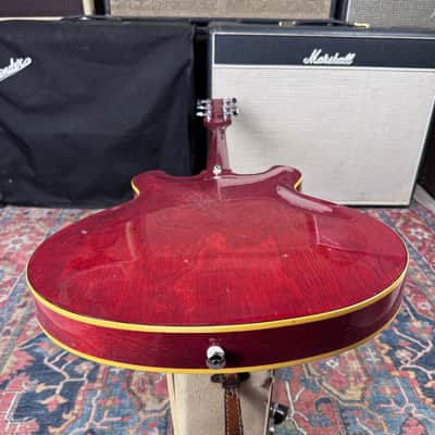 Yamaha ES-335 Style Model SA-700 Semi Hollow Persimmon Red - 1980 image 9