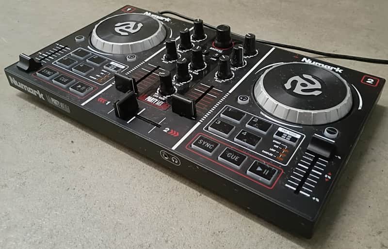 Numark PartyMix DJ Controller with Built-In Sound Card, Light Show