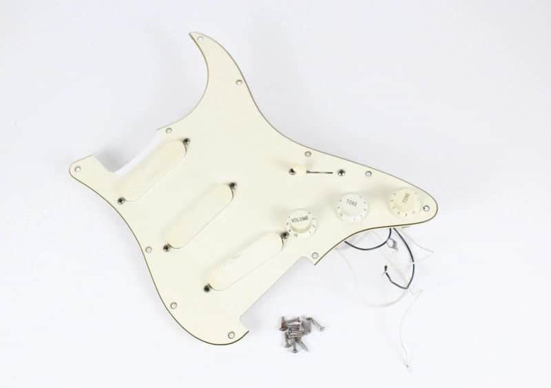 1987 Vintage Fender Stratocaster Plus Loaded PICKGUARD Gold Lace Sensor Pickups USA Strat E4 Series image 1