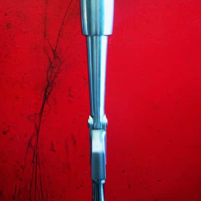 Vintage 1960's Lafayette 99-45460 dynamic Satin Chrome microphone w desk stand Lafayette Olson Midland # 1 image 9