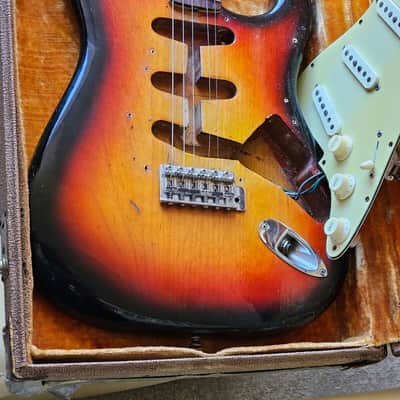 Fender Stratocaster 1962 - wine sunburst image 11