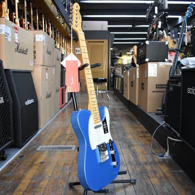 Fender American Professional Classic Telecaster Electric Guitar Faded Lake Placid Blue w/Padded Gig Bag image 5