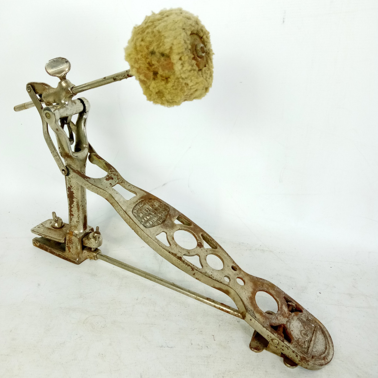 Leedy Improved Fraser Bass Drum Pedal SX328 Indianapolis,IN USA Vintage 20s 7080 — main photograph