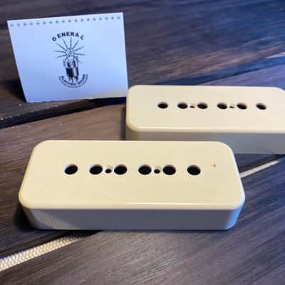 General Vintage Tone  1950 Vintage old Gibson Butyrate p90 cover set Vintage bone  1990 Vintage bone image 6