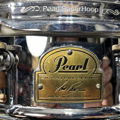 Pearl -Ian Paice  6.5x14" Signature Series Snare Drum 1995–2002 Chrome Over Brass image 2