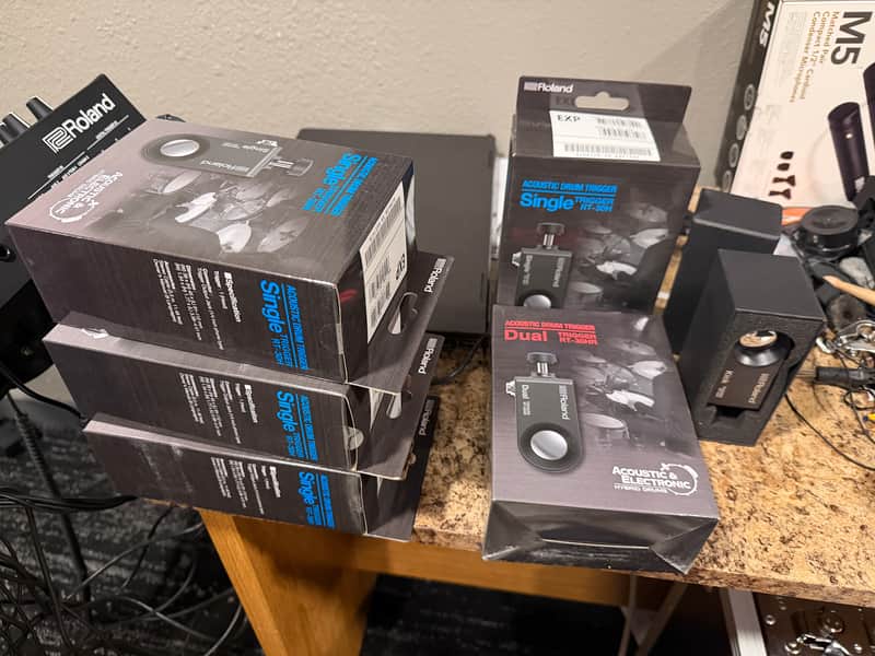 Set of Roland drum triggers RT-30H, RT-30HR, RT-30K NEW image 1