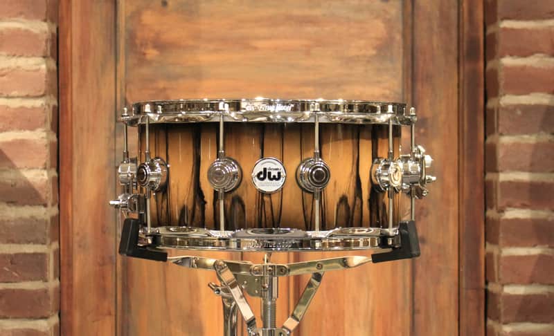 DW Collector's 6.5x14 Maple VLT Snare Exotic Black Burst over Ivory Ebony - New! image 1