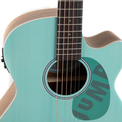 Applause AEO-69-T Applause Jump Series OM Cutaway Solid European Spruce Top Maple Neck 6-String Acoustic-Electric Guitar - Celeste image 3
