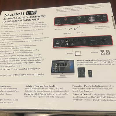 Focusrite Scarlett 8i6 3rd Gen USB Audio Interface 2019 - Present - Red / Black image 5