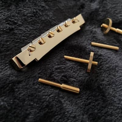 Gibson ABR-1  Gold Plated Bridge with Nylon Saddles for Hollow  Body, Semi-Hollow and Solid Body Guitars. image 6