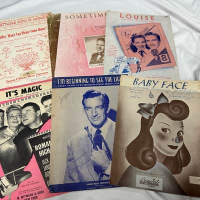 Lot of 17 Old Vintage Sheet Music Connie Francis, Zip-A-Dee-Doo-Dah, Dave Coleman, & More image 2