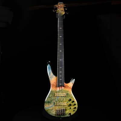 Used Ibanez SR Prestige 5-string Bass Guitar w/Case - River Canyon image 3