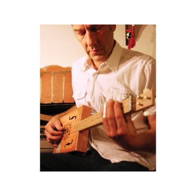 Electric Blues Cigar Box Slide Guitar with Guitar Slide Instruction Book and DVD image 5