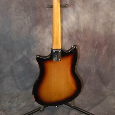 Maier by Guyatone Two Pickup Mirror'd Pickguard Solid Body Original Case 1960's Sunburst image 9