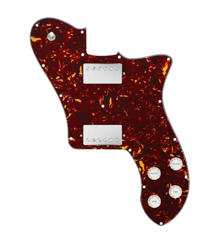 920D Custom 72 Deluxe Tele Loaded Pickguard With Nickel Smoothie Humbuckers, White Knobs, and Tortoise Pickguard image 1