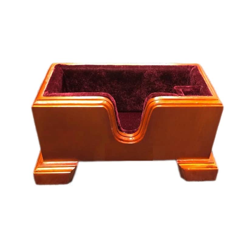 VIOLIN Stand Solid Mahogany Wood Stand w Bow Holder Velvet Plush Cushion image 1