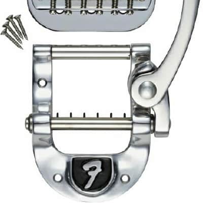 Bigsby B5 Custom Fender Flat Top Telecaster Vibrato Kit with F Logo - CHROME image 5