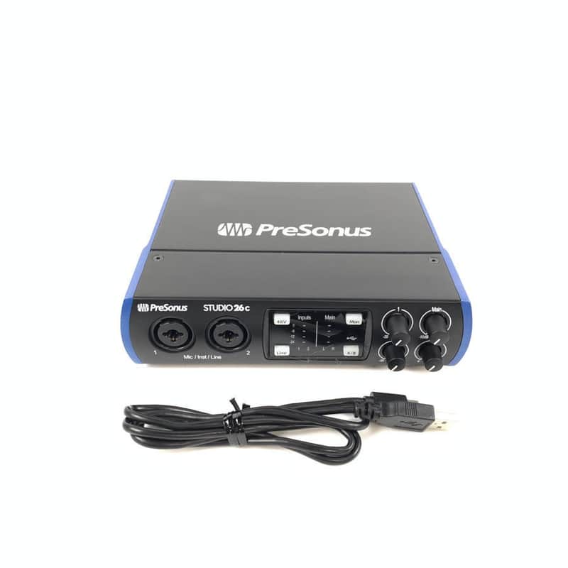 PreSonus Studio 26C 2x4 USB-C Audio / MIDI Interface 2019 - Present - Black image 1