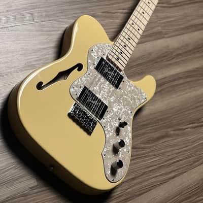 Fender Japan MIJ FSR Collection Traditional 70s Telecaster Thinline with Maple FB in Vintage White image 3