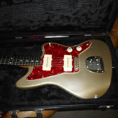 Scarecrow Guitars 1966 Jazzmaster Tribute 2024 - Shoreline Gold over Sonic blue Relic image 2
