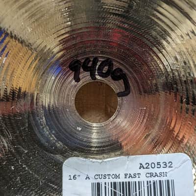 Zildjian 16" A Custom Fast Crash Cymbal 2002 - Present - Brilliant image 12