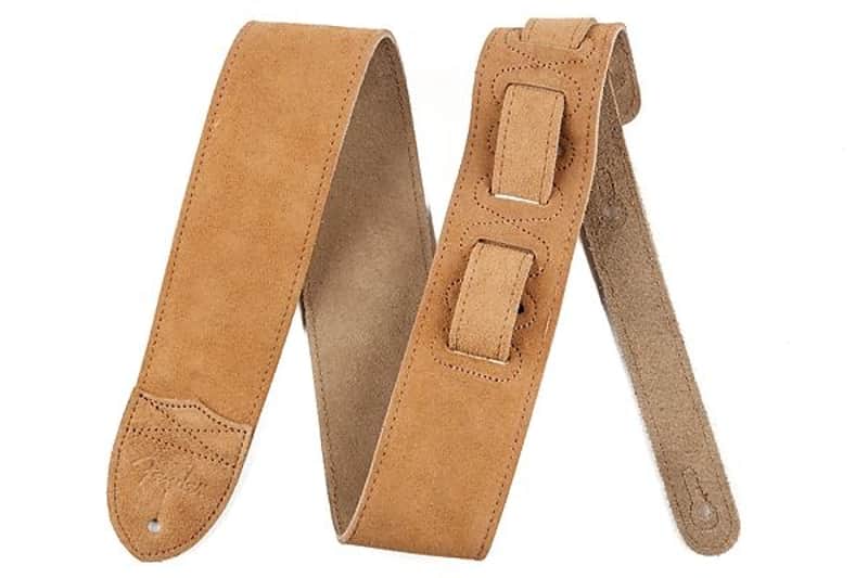 Fender “F” Suede Guitar Strap, Tan 2016 image 1