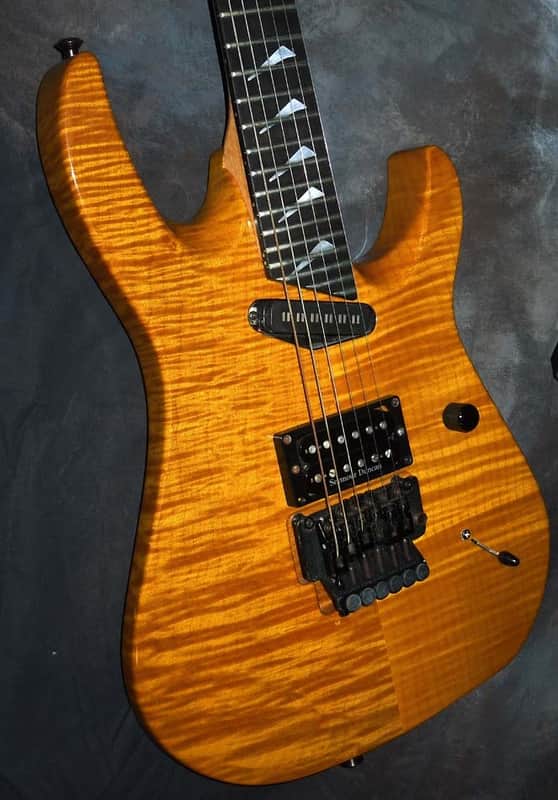 Hamer Californian 1991 Aztec Gold, Solid Flamed Maple body image 1