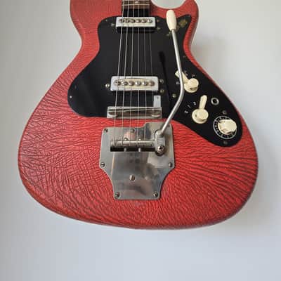 Vintage 1960s Klira Triumphator Electric Guitar - Red Vinyl - Fully Serviced - Pro Setup 1.9mm image 7